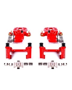 Power Stop 94-04 Ford Mustang Rear Red Calipers w/Brackets - Pair