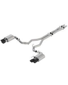 Borla 18-23 Mustang GT 5.0L AT/MT 3in ATAK Cat-Back Exhaust Black Chrome Tips w/ Valves
