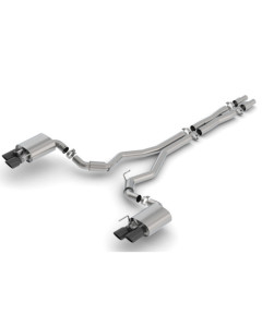 Borla 18-23 Mustang GT 5.0L AT/MT 3in S-Type Cat-Back Exhaust Black Chrome Tips w/ Valves