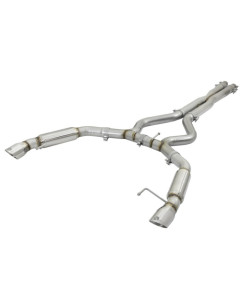 aFe MACHForce XP 3in Aggressive Toned Cat-Back Exhausts w/ Polished Tips 15-17 Ford Mustang V6/V8