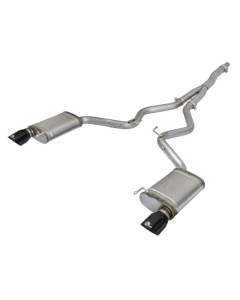 aFe MACHForce XP Exhausts Cat-Back SS-304 EXH w/ Black Tips 15-17 Ford Mustang EcoBoost 2.3L (t)