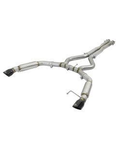 aFe MACHForce XP 3in 304 SS Sport Tone Cat-Back w/ Black Tips 15-17 Ford Mustang V6-3.7L/V8-5.0L