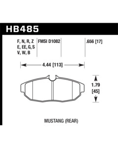 Hawk 05-14 Ford Mustang DTC-50 Rear Brake Pads