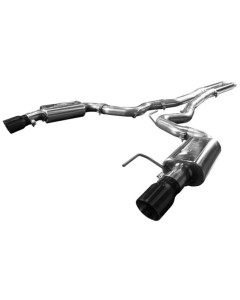 Kooks 15-17/24-26 Mustang 5.0L 4V Convertible 3in Cat-Back w/ H-Pipe 4in Slash Cut Black Tips Exhaust