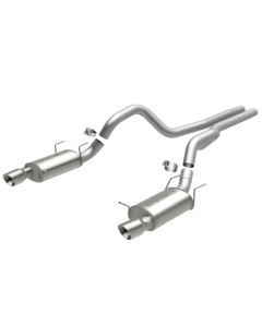 MagnaFlow 13-14 Mustang Dual Split Rear Exit Stainless Cat-Back Performance Exhaust (Street)