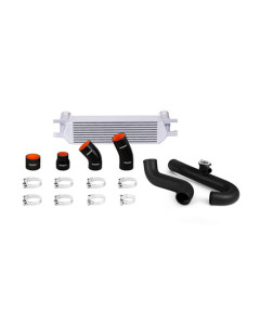 Mishimoto 15-23 Mustang EcoBoost Performance Intercooler Kit - Silver Core Wrinkle Black Pipes