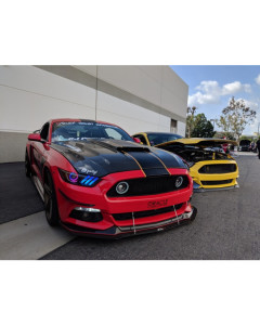 Oracle 15-17 Ford Mustang Dynamic RGB+A Pre-Assembled Headlights - Black Edition - SEE WARRANTY