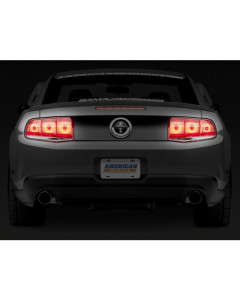 Raxiom 10-12 Ford Mustang Aero Tail Lights- Blk Housing (Smoked Lens)