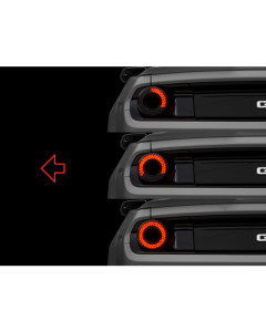 Raxiom 15-22 Ford Mustang Halo LED Tail Lights - Gloss Black Housing (Smoked Lens)