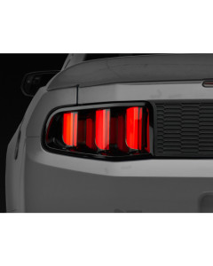 Raxiom 10-12 Ford Mustang Vector V2 LED Tail Lights - Gloss Black Housing (Clear Lens)