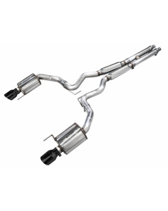 AWE 24-26 Mustang GT Fastback S650 RWD Touring Cat-Back Exhaust w/ Dual Diamond Black Tips