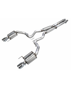AWE 24-26 Mustang GT Fastback S650 RWD Touring Cat-Back Exhaust w/ Dual Chrome Silver Tips