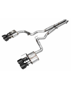 AWE 24-26 Mustang Dark Horse S650 RWD SwitchPath Cat-Back Exhaust w/ Quad Diamond Black Tips