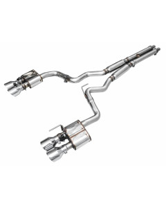 AWE 24-26 Mustang Dark Horse S650 RWD SwitchPath Cat-Back Exhaust w/ Quad Chrome Silver Tips