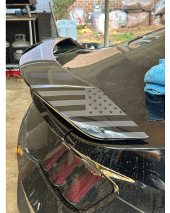 Anchor Room Spoiler Side Accent American Flag Vinyl Overlay (2024+ Mustang )