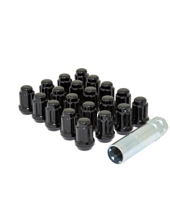 Gorilla 15-24 Mustang Small Diameter Lug Nuts M14 x 1.5 Black Finish (Set of 20)