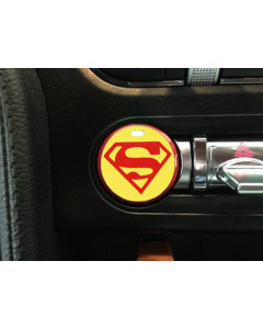 Anchor Room Push Button Decal "Superman" (2015-2023 Mustang)