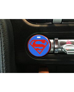 Anchor Room Push Button Decal "Superman Blue" (2015-2023 Mustang)