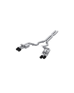 MBRP Armor Pro Cat-Back With 4” Carbon Fiber Quad Tips Active Mustang Fastback GT 2024-2025