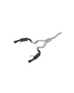 MBRP 3" Street Cat-Back - Black  - Aluminized Steel (15-23) EcoBoost 2.3