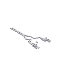 MBRP 3" Armor Pro Race Cat-Back Mustang GT 2024-2025 Stainless Steel W/ 4" Polished Quad Tips Factory Quad