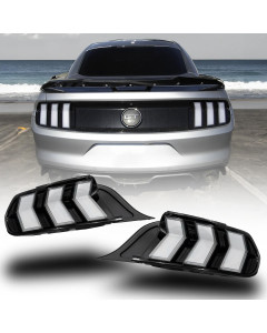 Auto Addict USA 2015-2023 Mustang S650 Style Euro Tail Lights (Clear/Smoked)