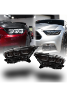 Auto Addict USA 2015-2022 Mustang Projector Headlights S650 Style LED Amber Sequential Turn Signals