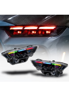 Auto Addict USA 2024+ Mustang S650 RGB Headlights With Gloss Black Housing (Pair)