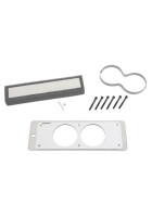 Autometer Mounting Solutions Gauge Mount Gauge Cage Dual 2-5/8in Silver 87-93 Ford Mustang