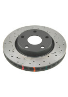 DBA 05-10 Mustang GT/ 11+ V6 Front Drilled & Slotted 4000 Series Rotor
