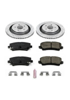 PowerStop Z23 Evolution Sport Brake Rotor and Pad Kit; Rear (15-23 Mustang GT, EcoBoost, V6)
