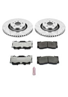 PowerStop Z26 Street Warrior Brake Rotor and Pad Kit; Front (15-20 Mustang GT w/o Performance Pack, EcoBoost w/ Performance Pack)