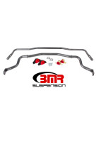 BMR 15-25 Mustang Front & Rear Sway Bar Kit w/ Bushings - Black Hammertone