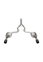 Corsa 24-26 MustangGT Xtreme Cat-Back Ex.Sys 3.0in Dual Rear Exit w/4.5in Blk PVD StraightCut Tip