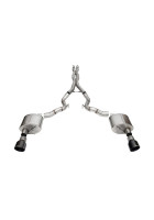 Corsa 24-26 MustangGT Conv Xtreme Cat-Back Ex.Sys 3.0in Dual Rear Ex w/4.5in Blk PVD ProSeries Tip
