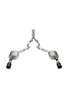 Corsa 24-26 Ford Mustang GT Conv Xtreme CatBk Ex.Sys 3.0in Dual Rear Exit w4.5in Black StraightCut Tip