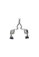 Corsa 18-23 Ford Mustang 5.0L V8 3in Sport Cat-Back Dual Rear Exit w/ 4in Black PVD Pro-Series Tips