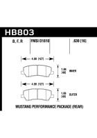 Hawk 15-20 Ford Mustang GT 5.0L / 16-17 Mustang Brembo Package DTC-30 Race Rear Brake Pads