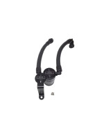 J&L 07-14 Ford Mustang GT500 Oil Separator 3.0 Passenger Side (Remote Mount) - Black Anodized