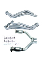 BBK 15-17 Ford Mustang V6 1-3/4 Long Tube Headers w/High Flow Catted H Pipe (Ti Ceramic)