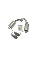 Roush 15-26 Mustang 3.7L/2.3L V6/I4 Exhaust Kit w/ Round Tips