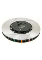 DBA 05-10 Ford Mustang GT V8 Shelby Edition Front Slotted 5000 Series 2 Piece Rotor w/ Black Hat