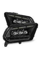 AlphaRex 13-14 Ford Mustang NOVA LED Proj Headlights Alpha-Blk w/Actv Light & Seq.Sig / SB DRL