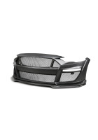 Anderson Composites 18-23 Ford Mustang Type-ST Fiberglass Front Bumper w/ CF Grille/Lip (NO CANCEL)