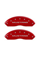 MGP Brake Caliper Covers with GT Logo; Red; Front and Rear (99-04 Mustang GT/V6)