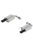Borla Atak S Rear Section 15-17 Ford Mustang GT 5.0L V8 MT/AT 2.5in pipe 4in tip (Black Chrome)