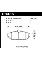 Hawk 07-11 Ford Mustang GT500 DTC-30 Race Rear Brake Pads