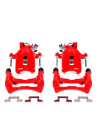 Power Stop 05-14 Ford Mustang Rear Red Calipers w/Brackets - Pair