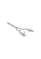 MBRP 3" Armor Pro Race Cat-Back Mustang GT 2024-2025 Stainless Steel W/ 4" Polished Quad Tips Factory Quad