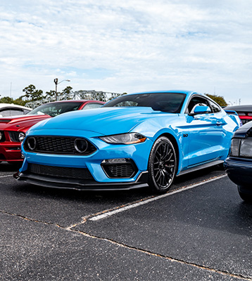 Grabber Blue S550 Mustang